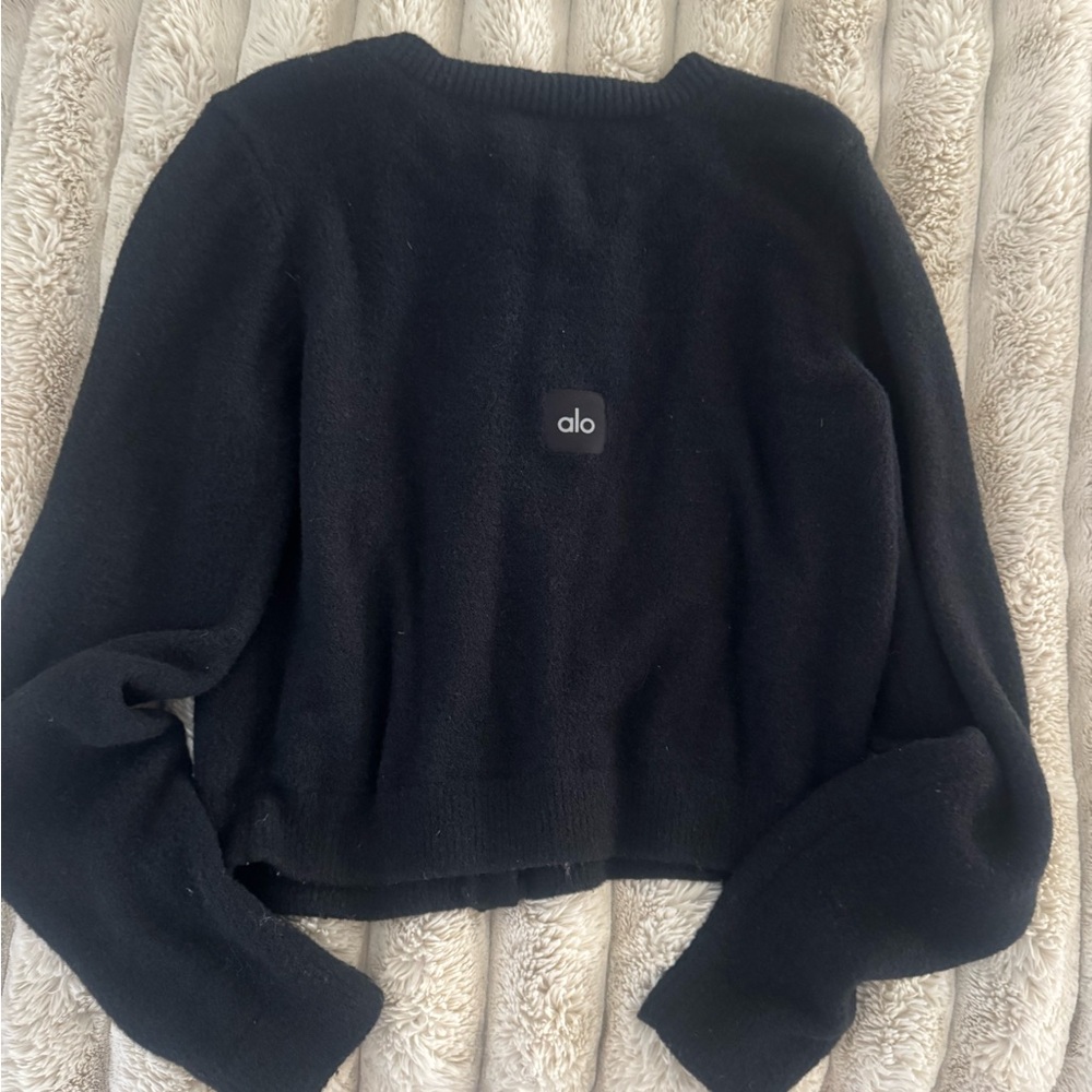 Alo Snuggle Up Black Crardigan